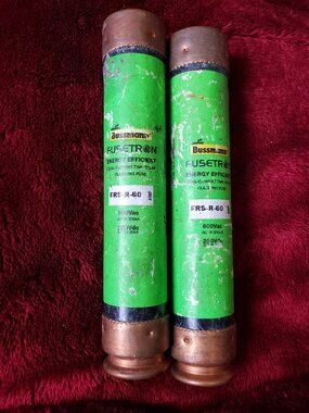 Cooper Bussman Fusetron FRS-R-60 Energy Efficient Fuse Set of 2